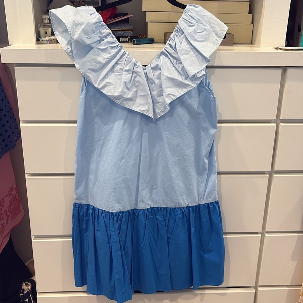 English Factory Blue Ruffle Dress - Picture 4 of 4